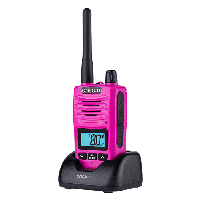 Oricom Pink IP67 5 Watt Handheld UHF CB Radio