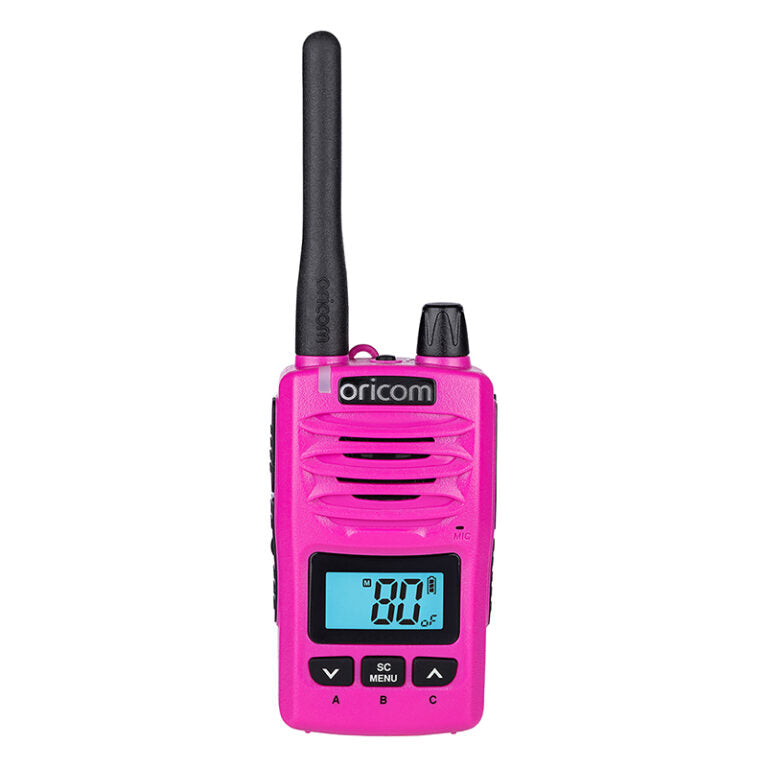 Oricom Pink IP67 5 Watt Handheld UHF CB Radio