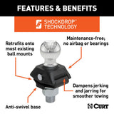 CURT RockerBall - ShockDrop 50mm Tow Ball