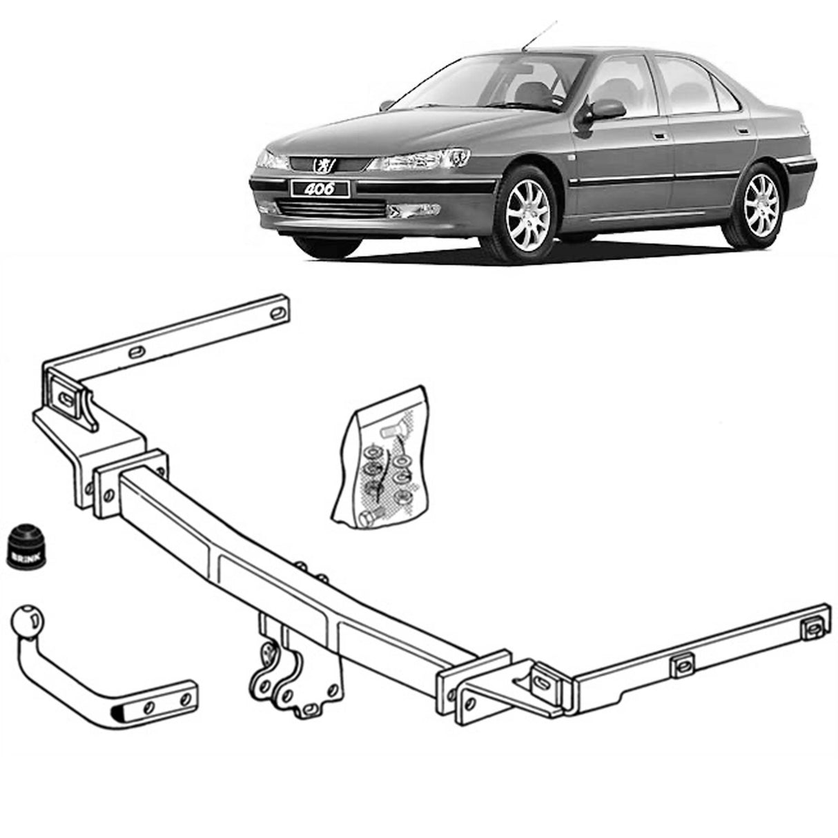 Brink Towbar for Peugeot 406 (11/1995 - 12/2004)