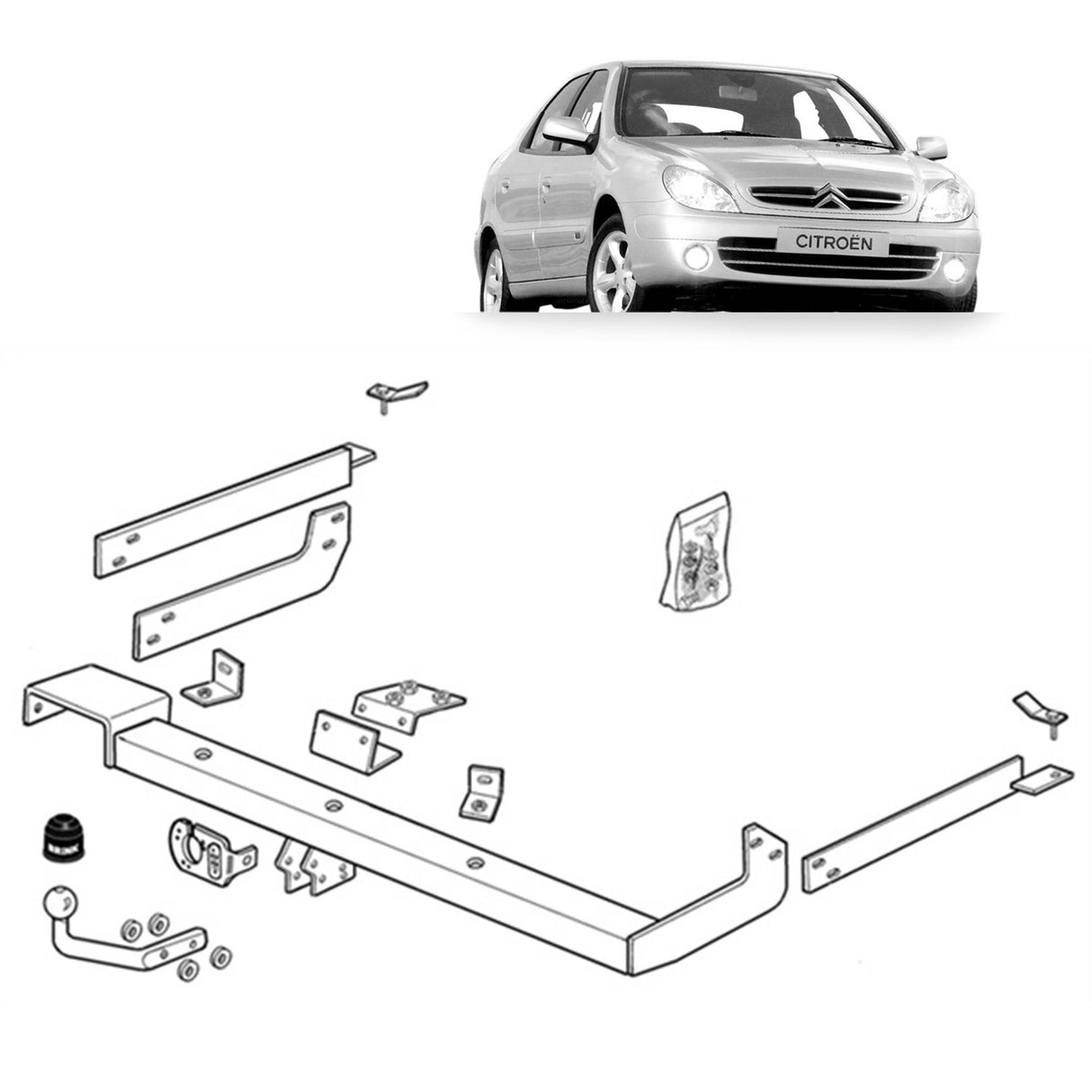 Brink Towbar for Citroen Xsara (02/2001 - 04/2005), Citroen Xsara (04/1997 - 03/2005)