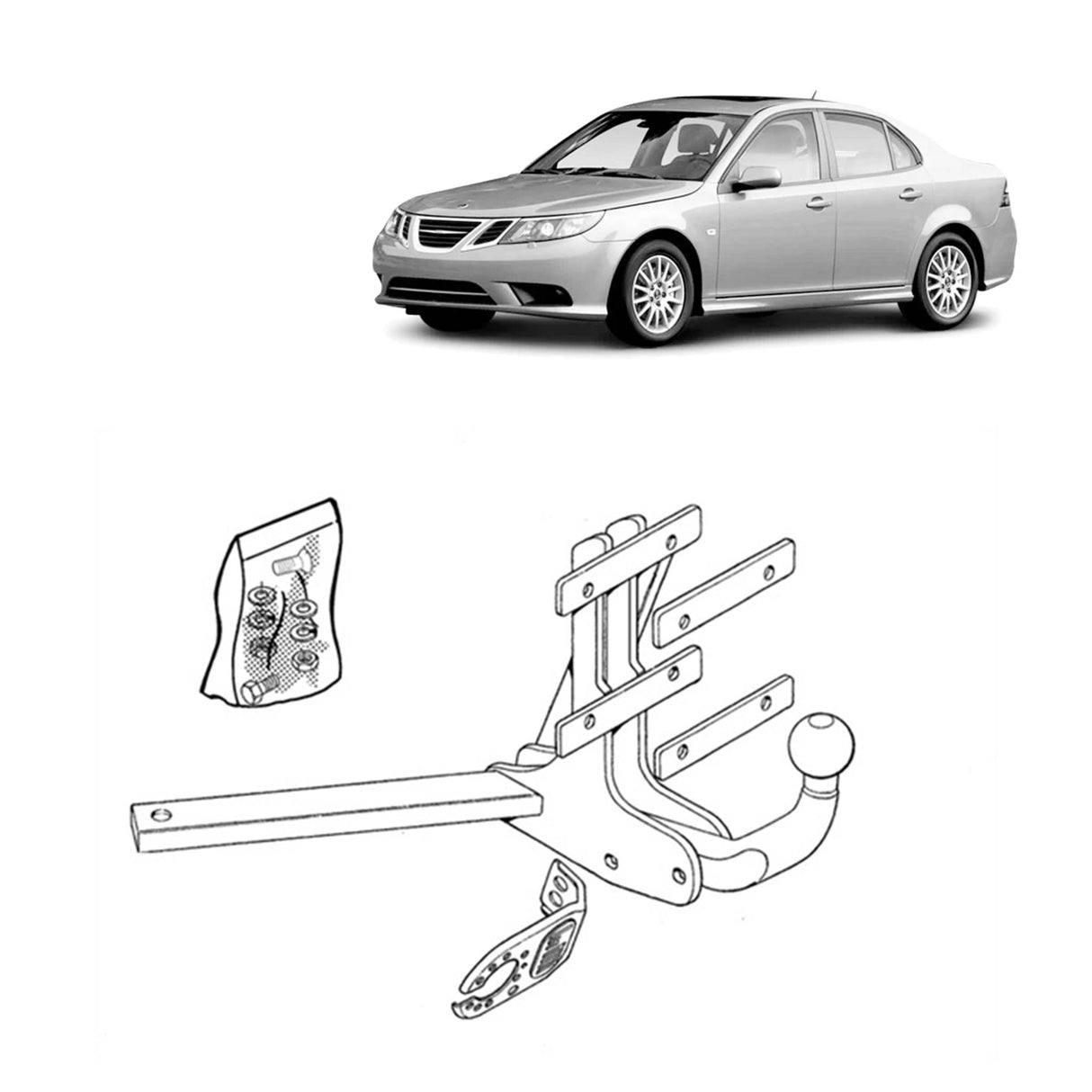 Brink Towbar for Saab 9-3 (09/2002 - 02/2015)