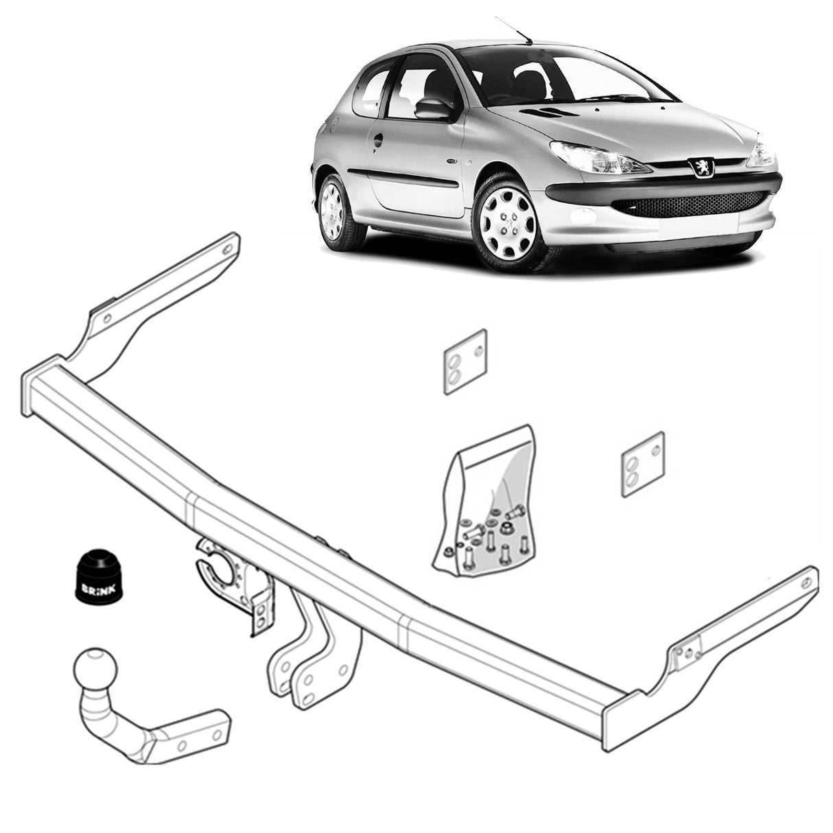 Brink Towbar for Peugeot 206 (09/1998 - 03/2003)