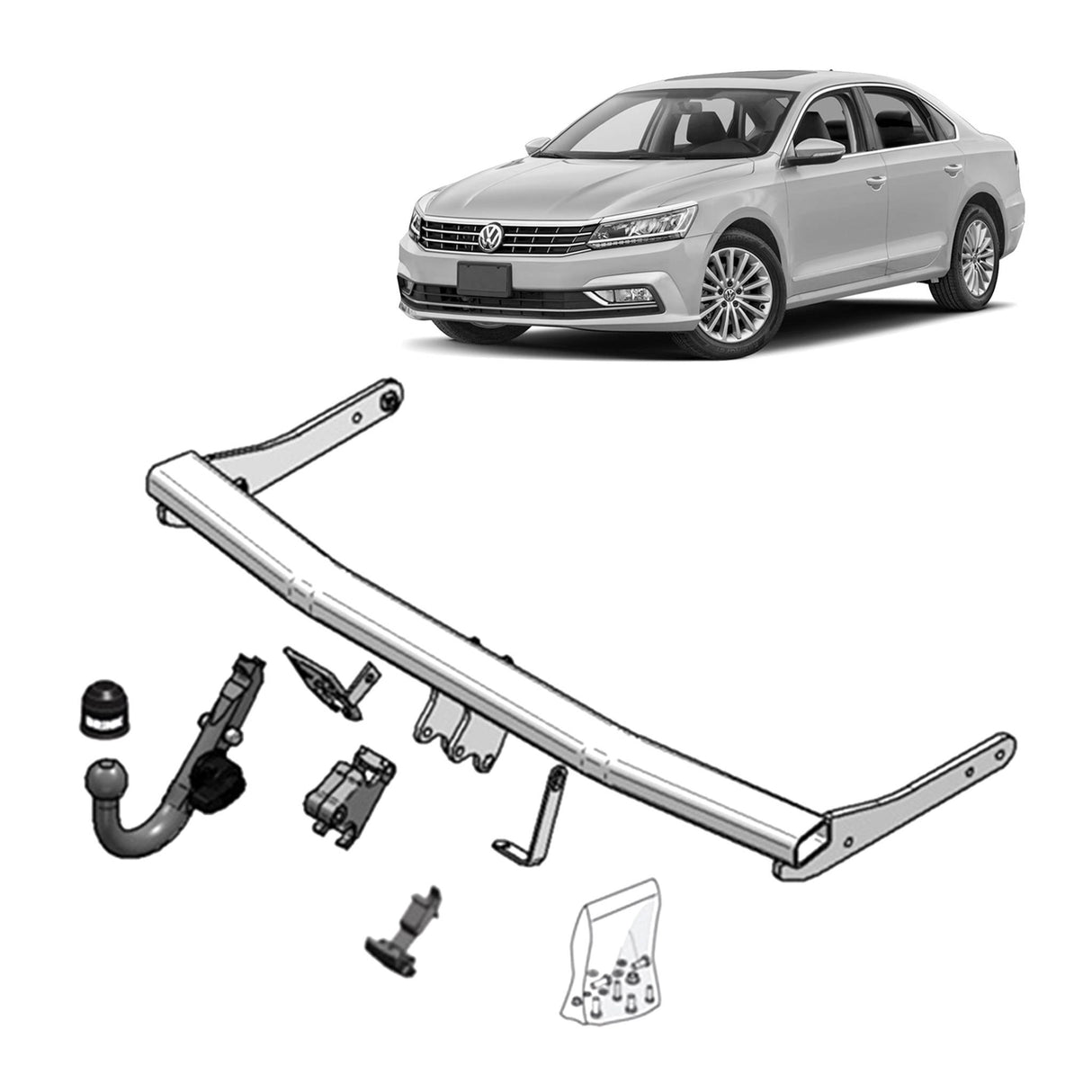 Brink Towbar for Volkswagen Passat (03/2005 - 07/2010), Volkswagen Passat (08/2005 - 12/2014)