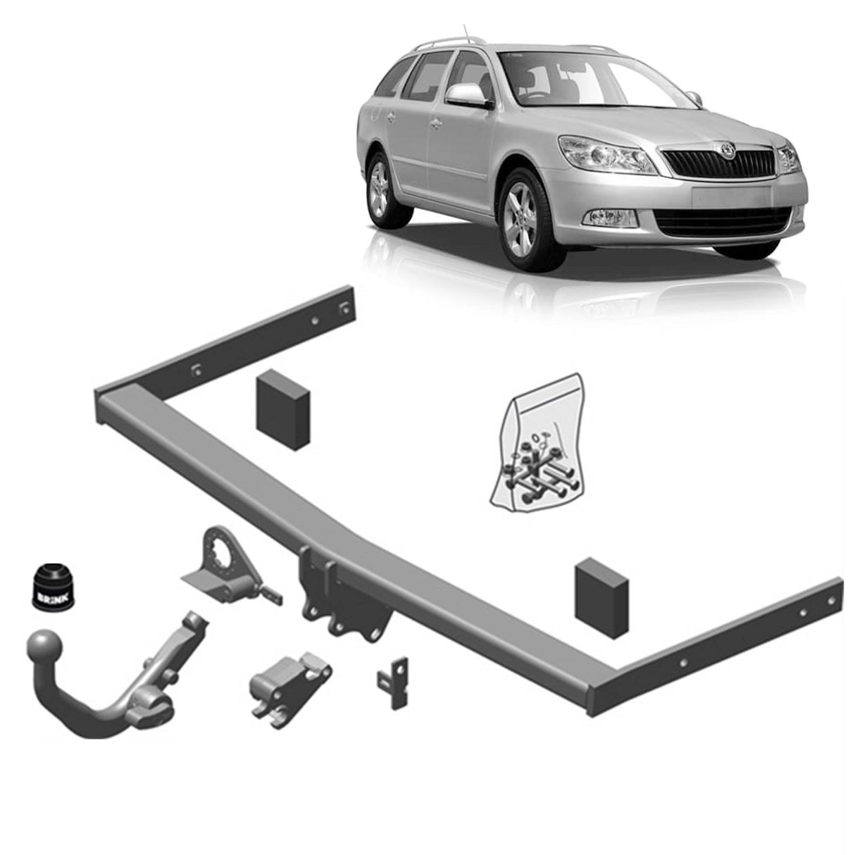 Brink Towbar for Skoda Octavia (02/2004 - 06/2013), Skoda Octavia (06/2004 - 06/2013)