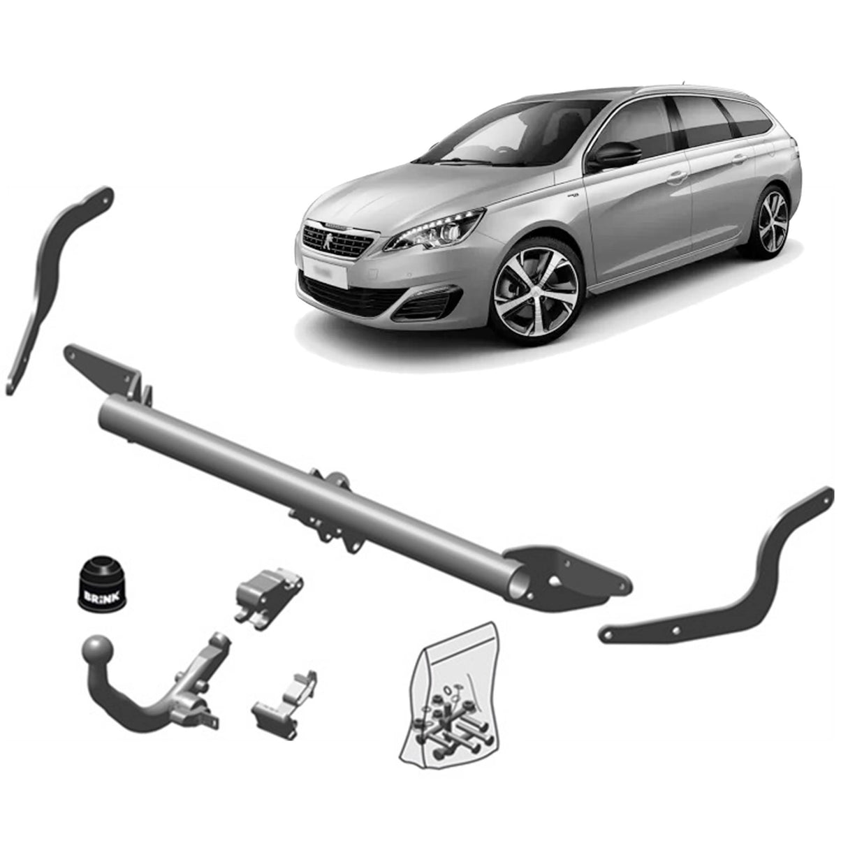 Brink Towbar for Peugeot 308 (09/2007 - 10/2014)