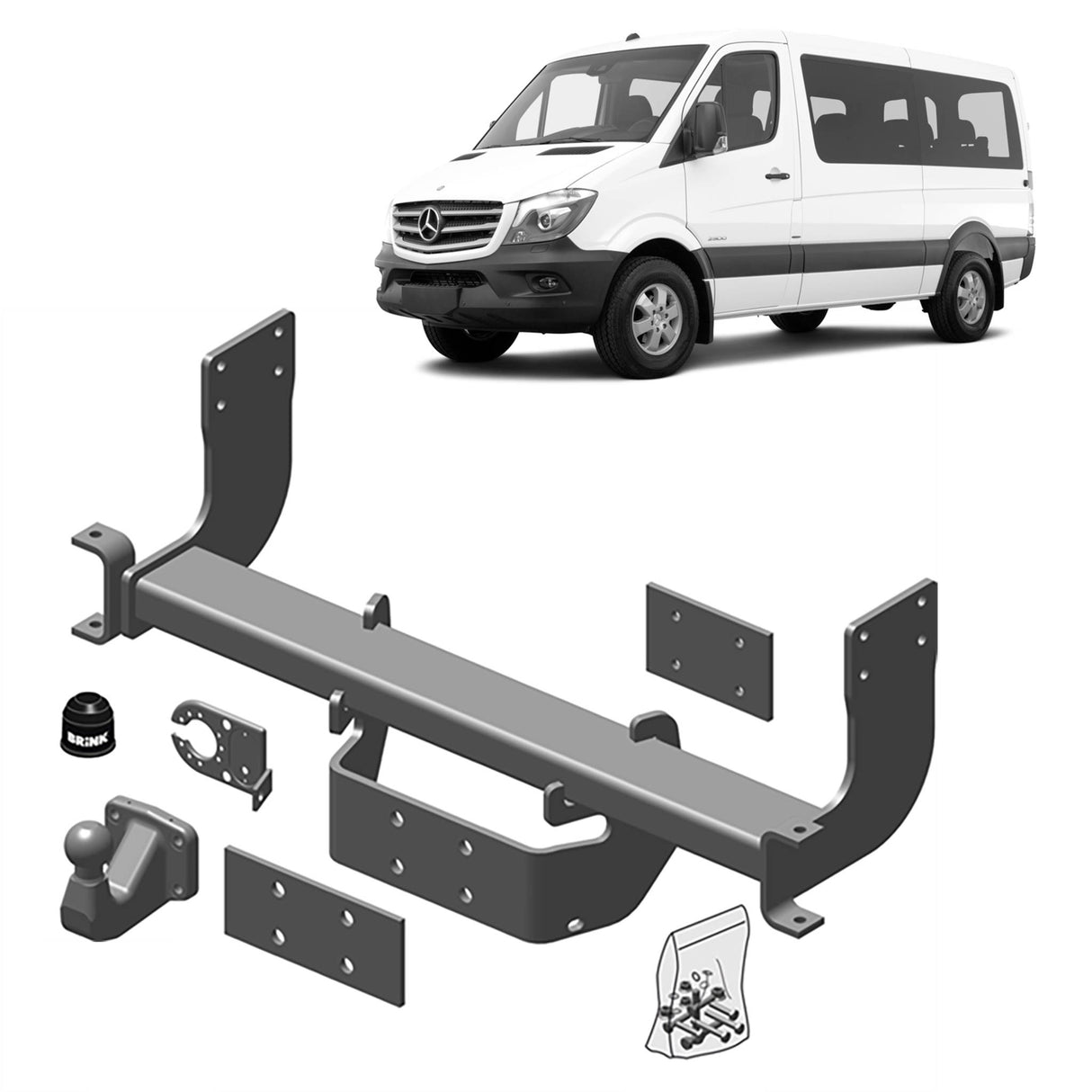 Brink Towbar for MERCEDES-BENZ Sprinter (03/2009 - 06/2018), SPRINTER 5-t (06/2006 - 06/2018), Volkswagen CRAFTER 30-50 (04/2006 - 12/2016)