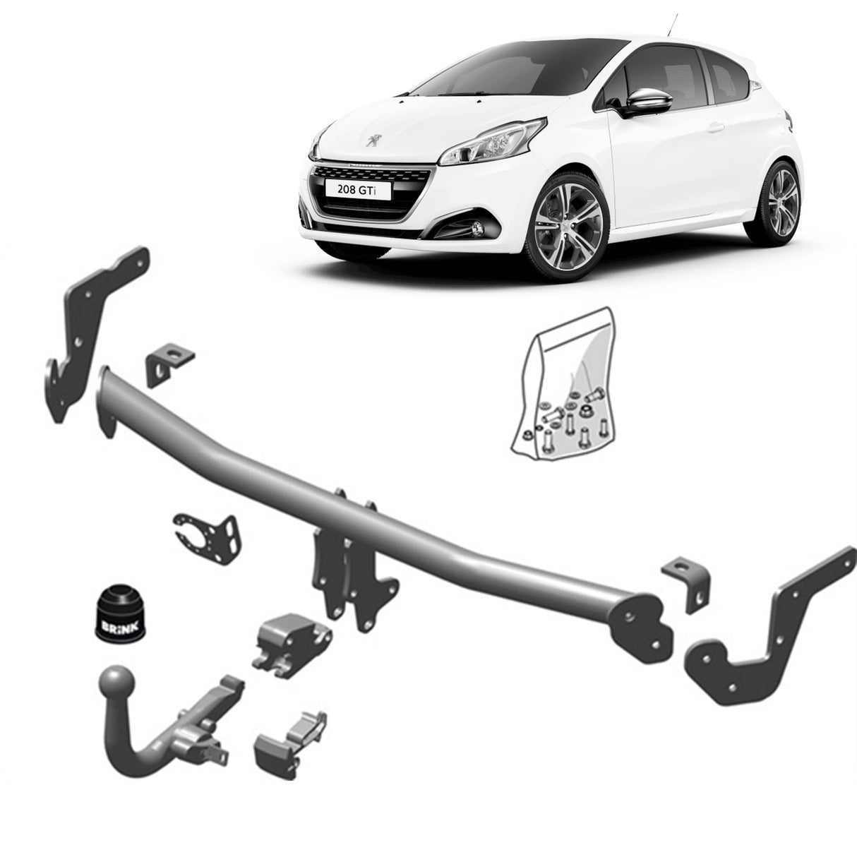 Brink Towbar for Peugeot 208 (03/2012 - 10/2019)