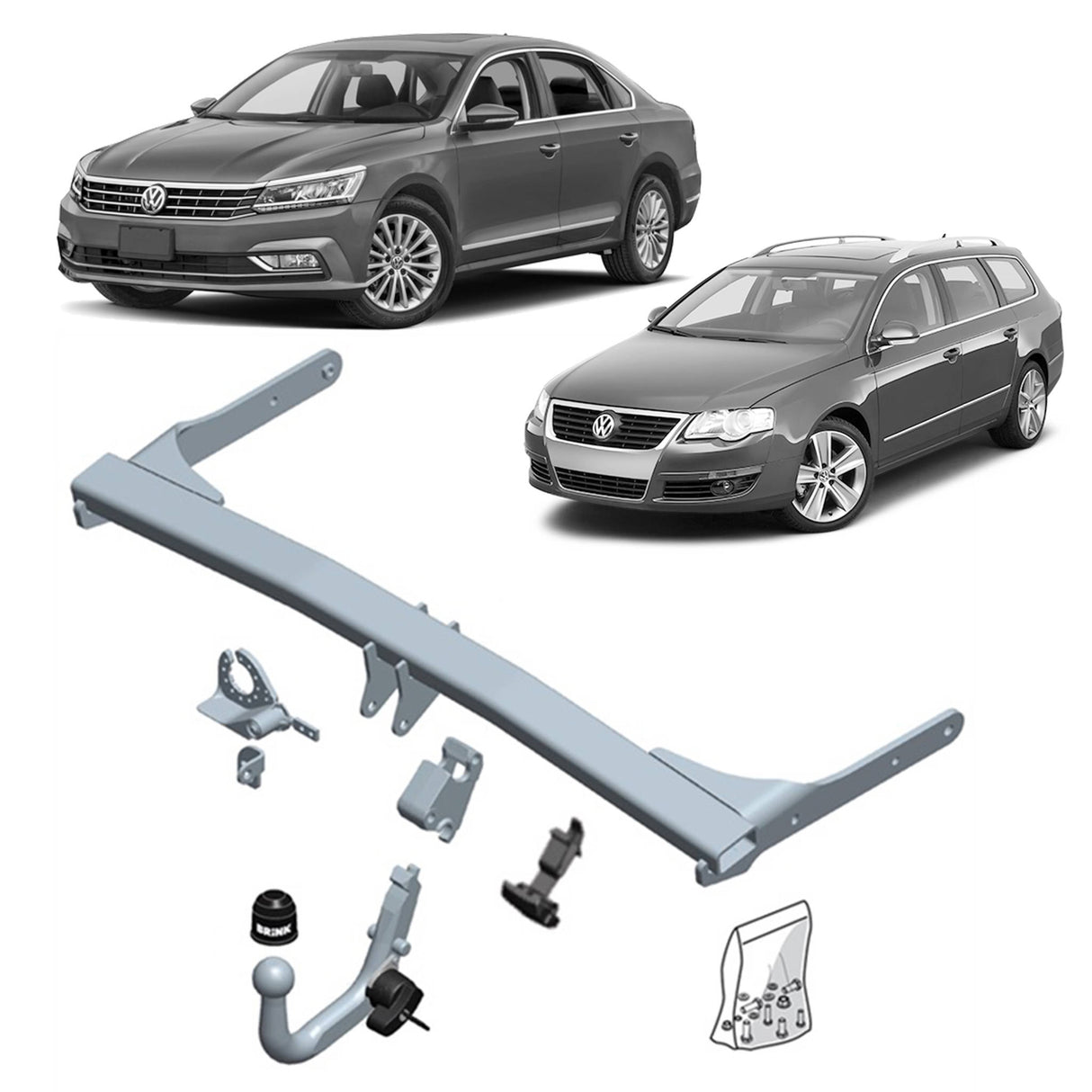 Brink Towbar for Volkswagen Passat (08/2010 - on), Volkswagen Passat (08/2010 - 12/2014), Volkswagen CC (11/2011 - on)