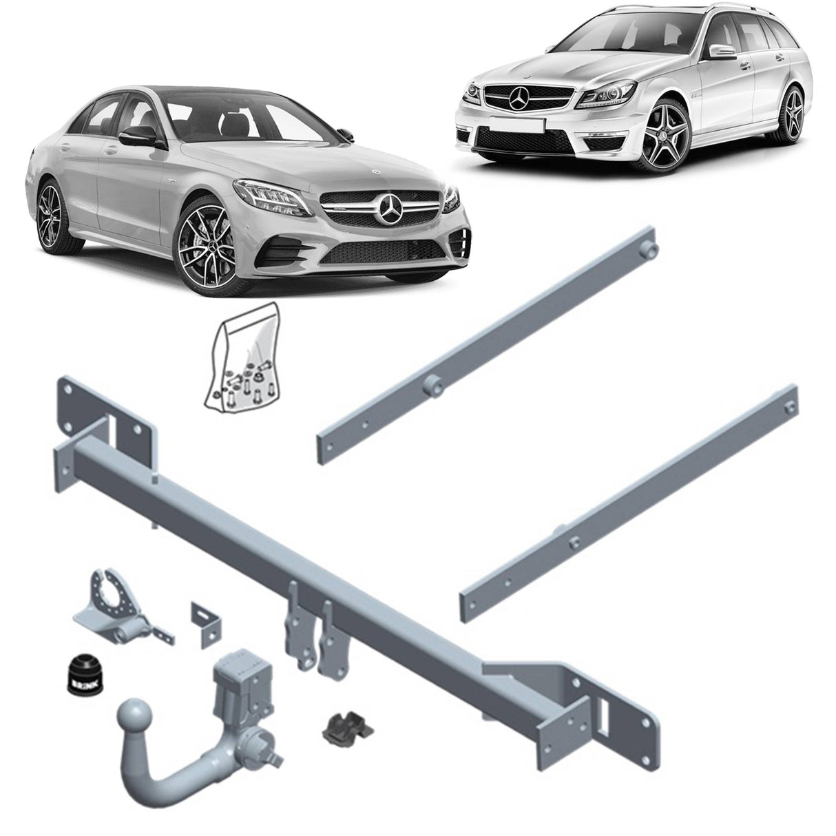 Brink Towbar for MERCEDES-BENZ C-CLASS (06/2011 - 10/2015), MERCEDES-BENZ C-CLASS (01/2007 - 03/2014), MERCEDES-BENZ C-CLASS (08/2007 - 08/2014)