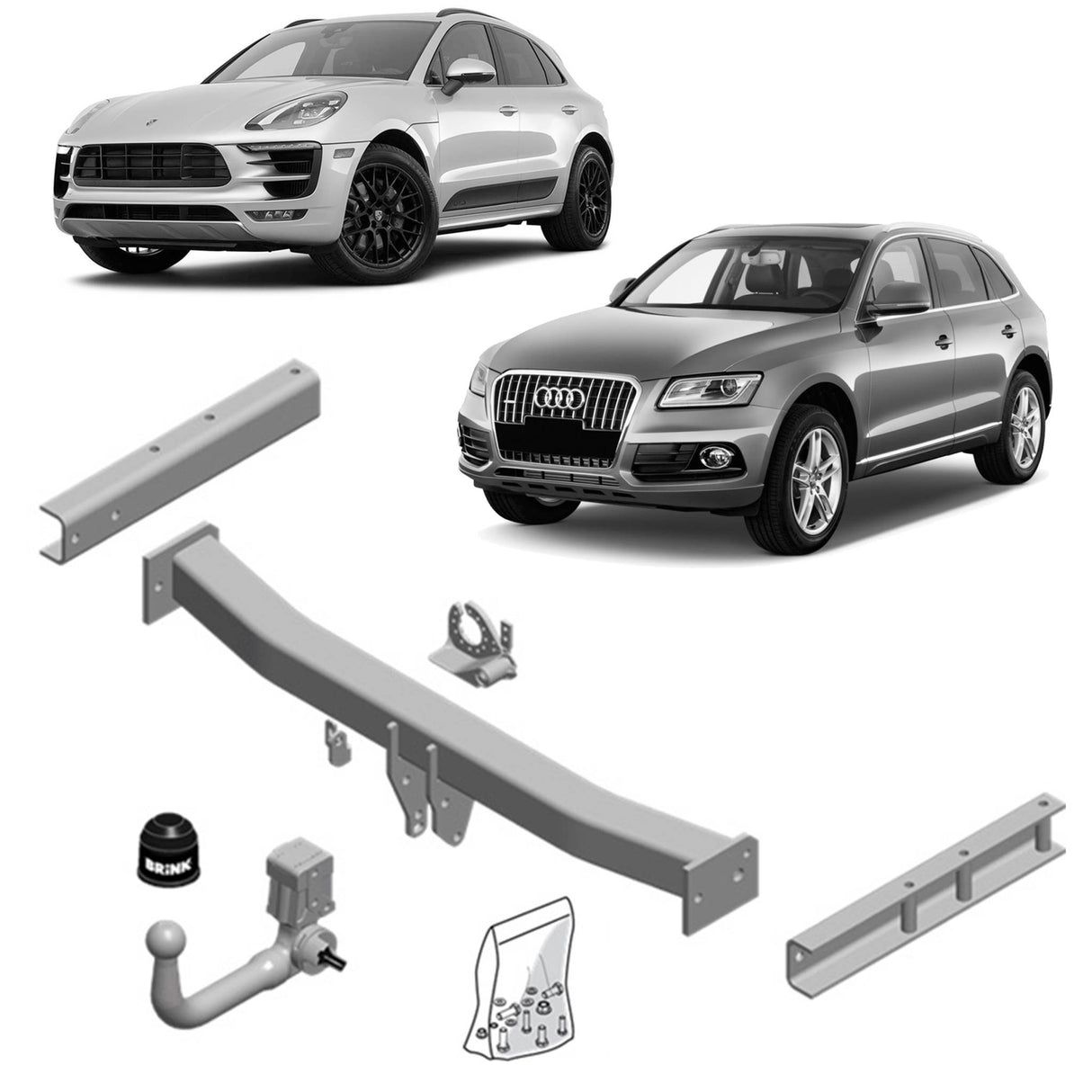 Brink European Style Towbar & Universal Wiring for Audi Q5 (09/2008 - 05/2017), Porsche Macan (02/2014 - 11/2018)