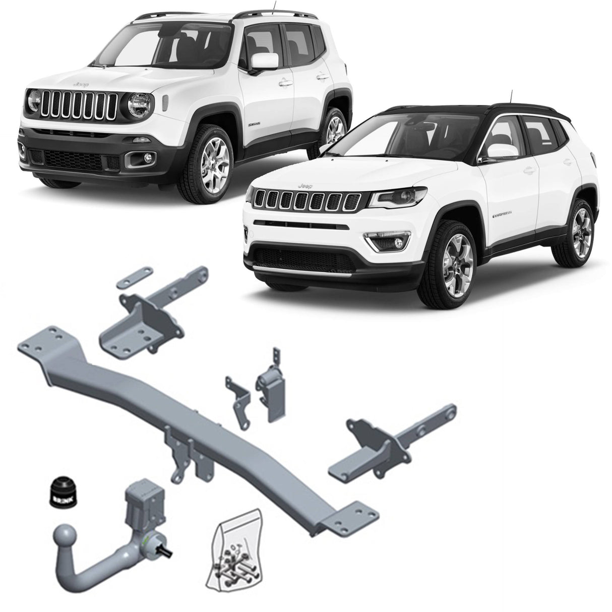 Brink Towbar for Jeep Compass (12/2016 - on), Fiat 500X (09/2014 - on), Jeep Renegade (07/2014 - 02/2020)