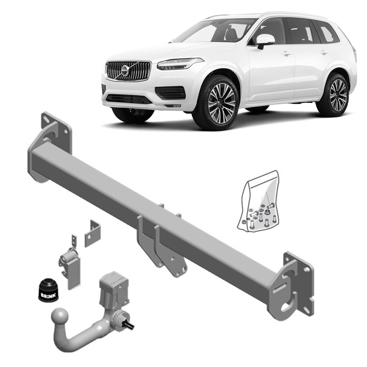 Brink European Style Towbar & Direct Fit Wiring for Volvo Xc90 (09/2014 - on)