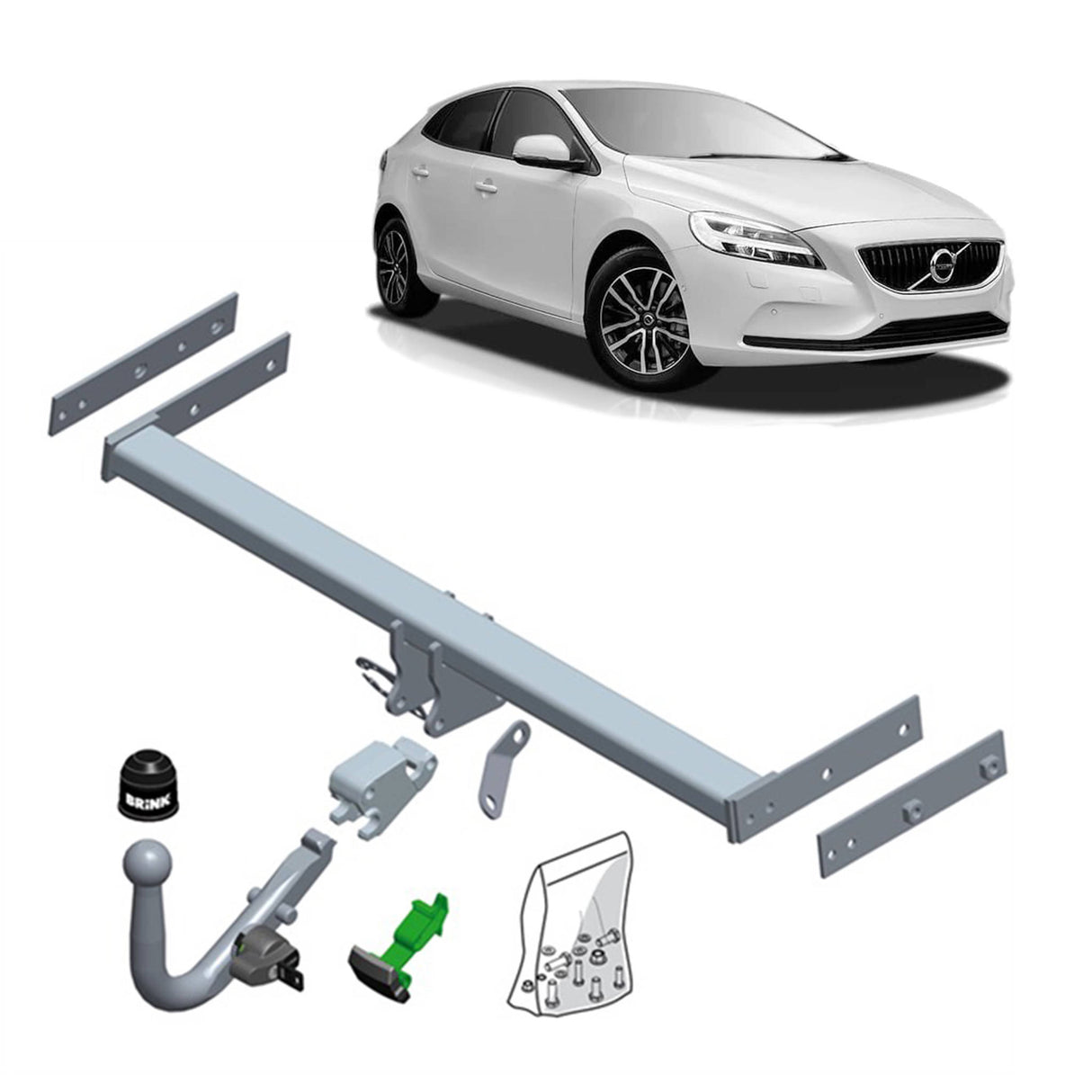 Brink Towbar European for Volvo V40 (03/2012 - 08/2019)