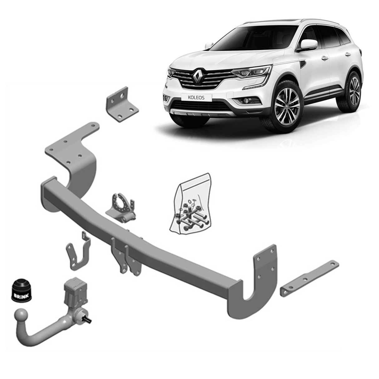 Brink Towbar for Renault Koleos (03/2017 - on), Nissan X-TRAIL (10/2017 - 07/2022)