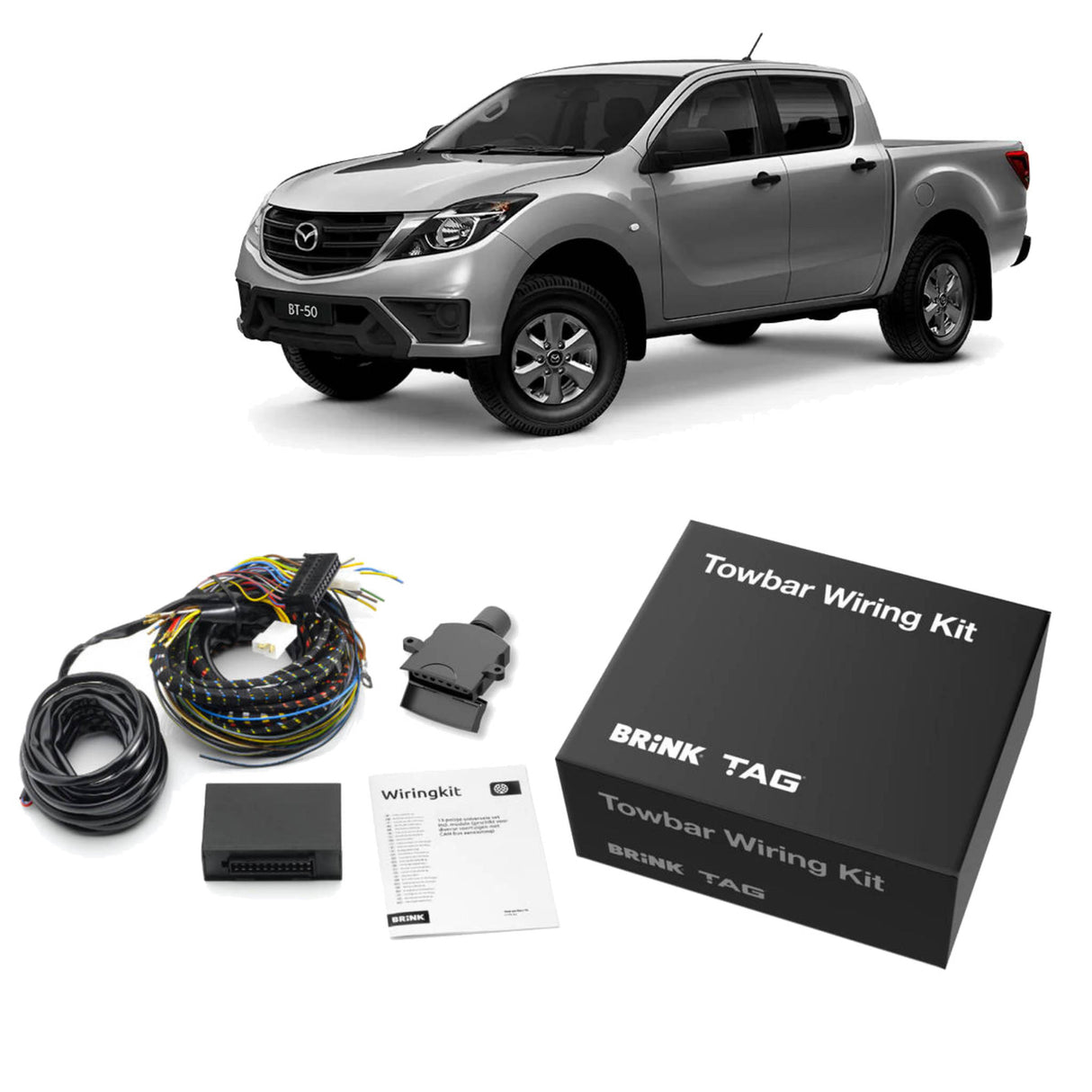 TAG Heavy Duty (Extended) Towbar and Direct Fit Wiring Harness for Mazda BT-50 (11/2011 - 07/2020) - Cab Chassis