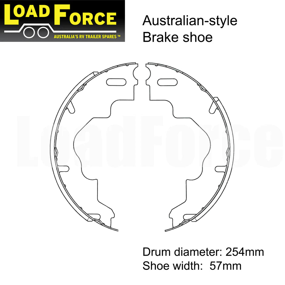 LoadForce 10x2.25" Electric Brake Shoes