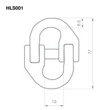 TAG Hammer Lock Chain Connector Kit (Pair) - 8mm, 2T Rated