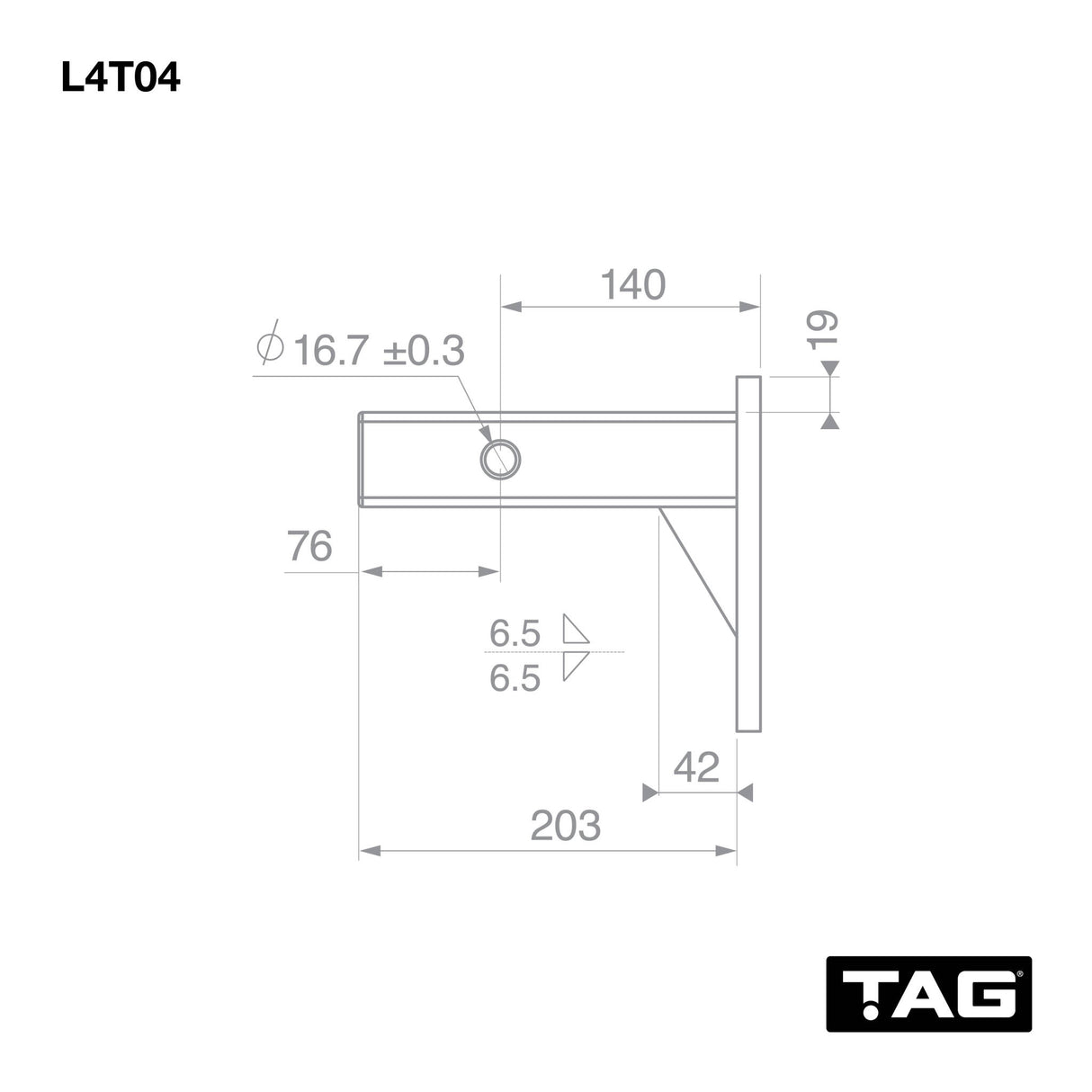 TAG Adjustable Pintle Mount - 50mm Square Hitch (4.5T)