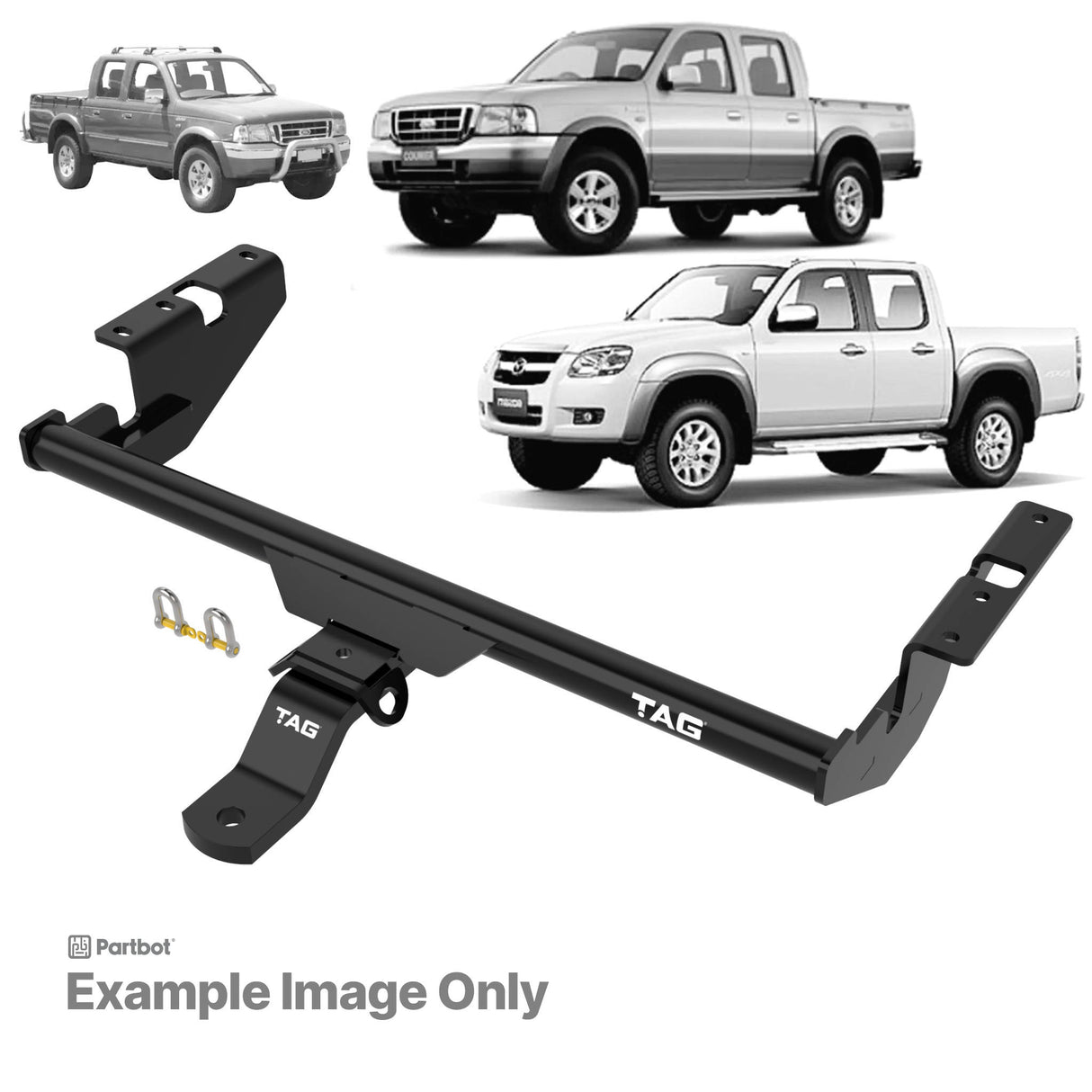 TAG Standard Duty Towbar and Direct Fit Wiring Harness for Mazda BT-50 (10/2006 - 12/2011), Ford Ranger (11/2006 - 11/2011)