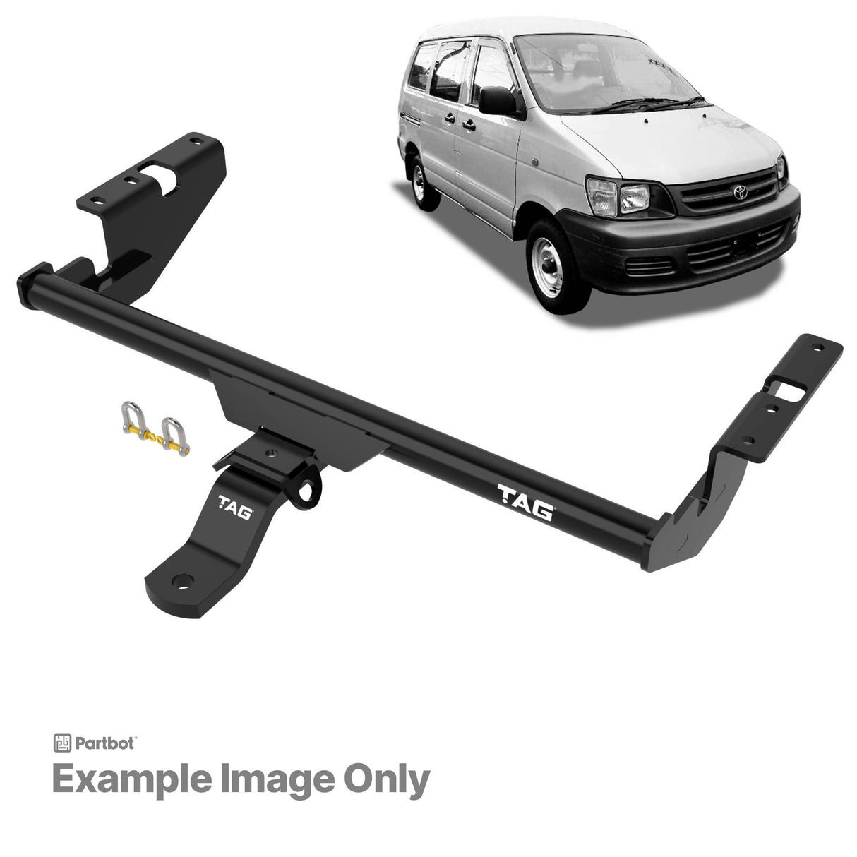 TAG Standard Duty Towbar And Universal Wiring Harness for Toyota Town Ace Sbv (01/1997 - 12/2001), Town Ace (01/1997 - 12/2001), Toyota Spacia (02/1998 - 08/2002)