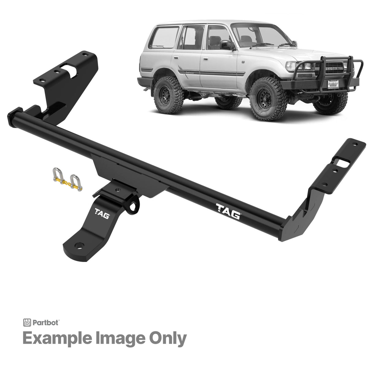 TAG Standard Duty Towbar & Universal Wiring for Toyota Landcruiser 80 Series (01/1990 - 02/1998)