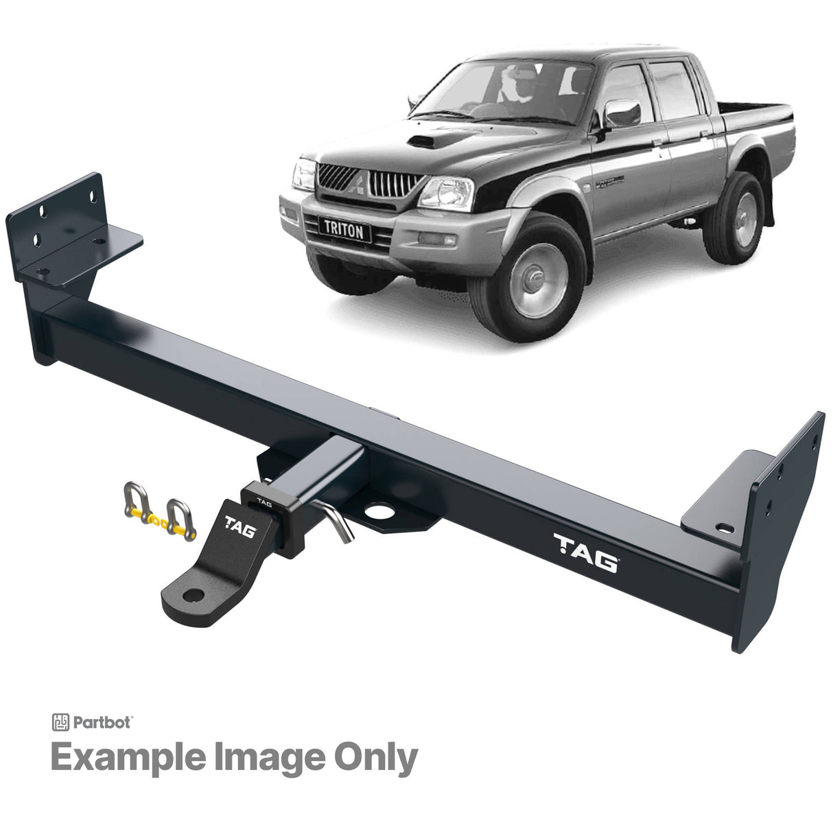 TAG Heavy Duty Towbar & Direct Fit Wiring for Mitsubishi Triton No Bumper (03/1986 - 12/2006)