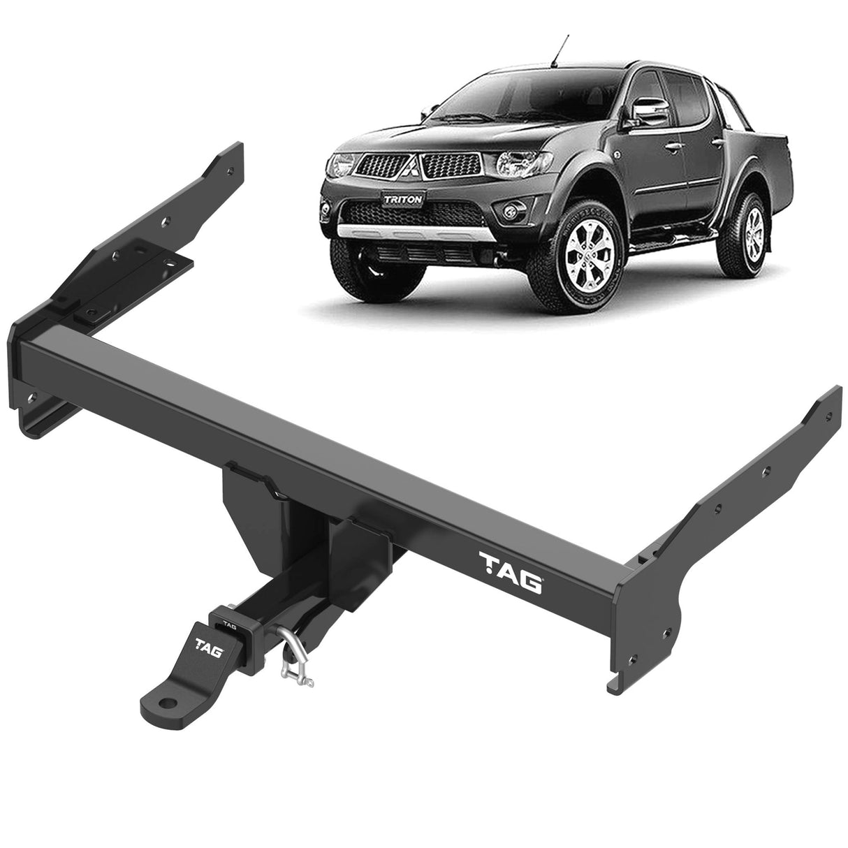 TAG Heavy Duty Towbar for Mitsubishi Triton MN Series Dual Cabs With Rear Step (10/2009 - 04/2015)