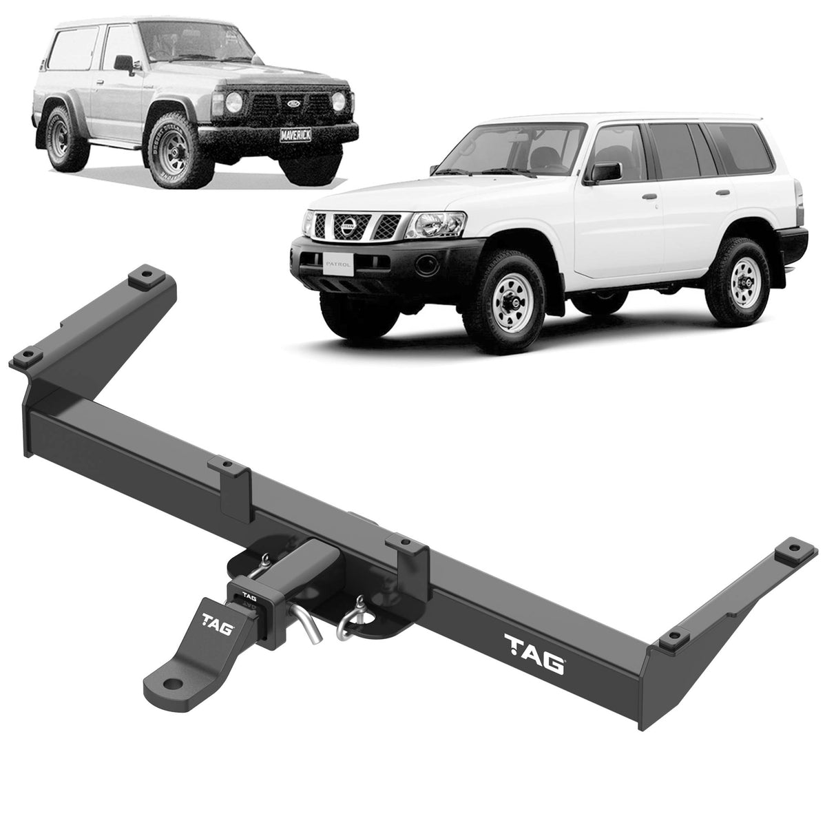 TAG Heavy Duty Towbar & Direct Fit Wiring Kit for Nissan Patrol GQ GU Wagons Only (12/1997 - on)