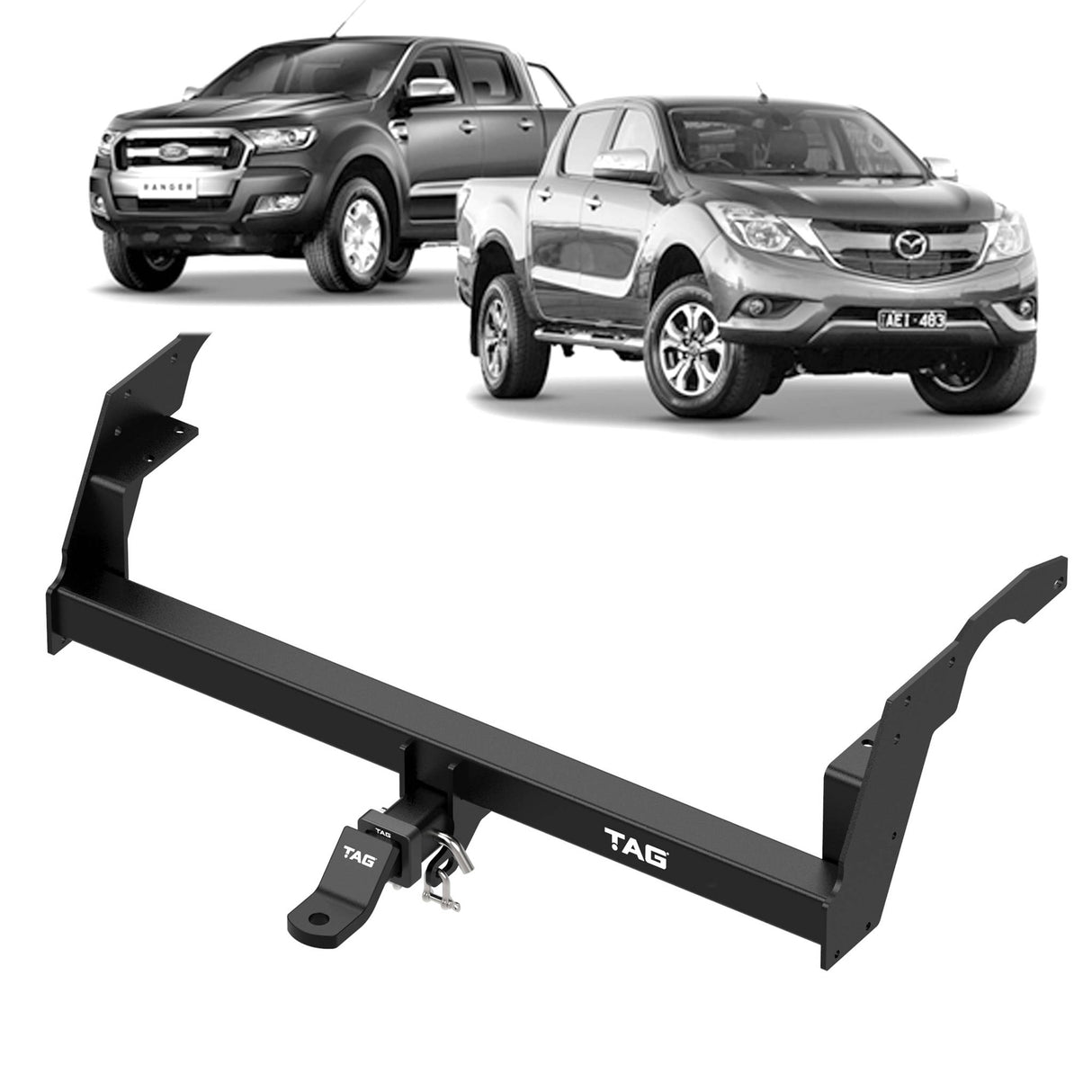 TAG Heavy Duty Towbar for Ford Ranger (09/2011 - 05/2022), Mazda BT-50 (11/2011- 10/2020) Styleside Tub Body Only