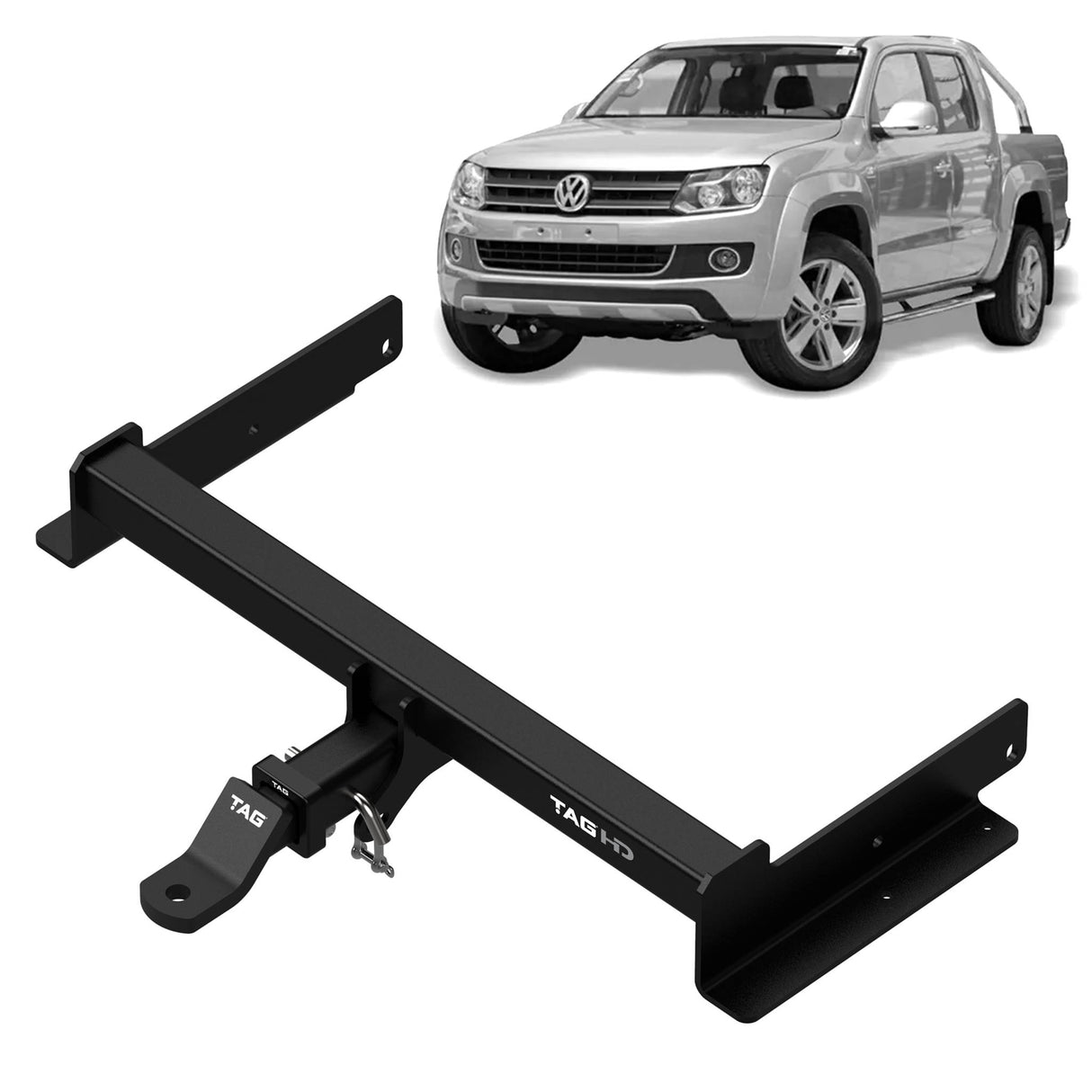 TAG Heavy Duty Towbar & Direct Fit Wiring for Volkswagen Amarok Cab Chassis No Rear Step (02/2011 - 12/2022)