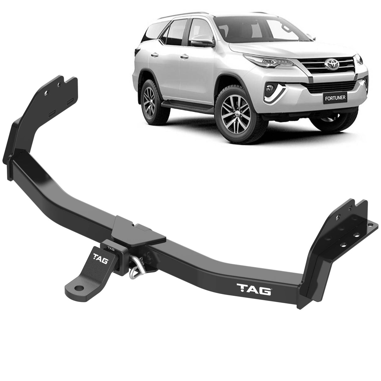 TAG Heavy Duty Towbar & Direct Fit Wiring Kit for Toyota Fortuner (10/2015 - on)