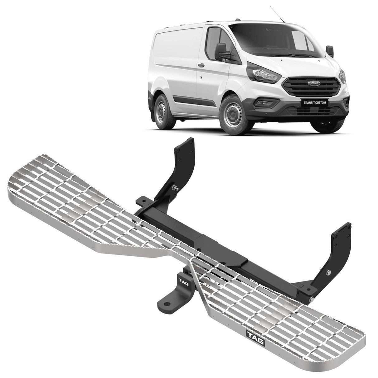 TAG Heavy Duty Towbar & Rear Step for Ford Transit Custom VN Series (02/2014 - on)