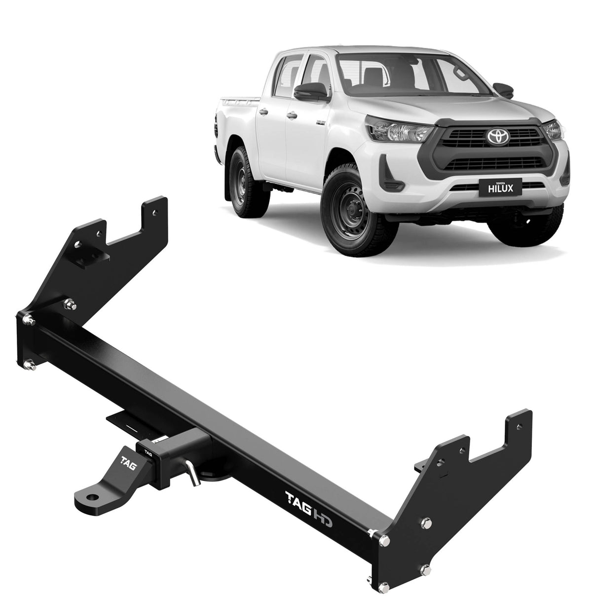TAG Heavy Duty Towbar for Toyota Hilux Styleside Models With Rear Bumper Step (10/2015 - on)