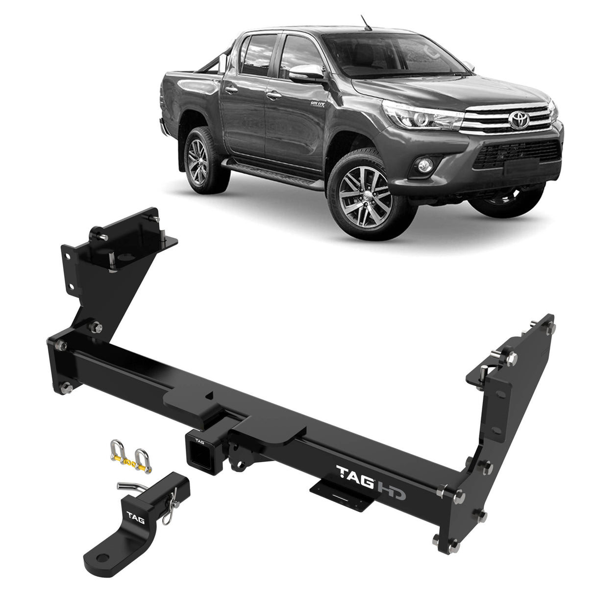 TAG Heavy Duty Towbar for Toyota Hilux Styleside Models With Rear Bumper Step (10/2015 - on)