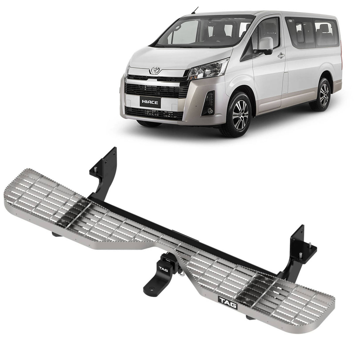 TAG Rear Step & Towbar for Toyota Hiace / Commuter (02/2019 - on) (No Wiring Harness)