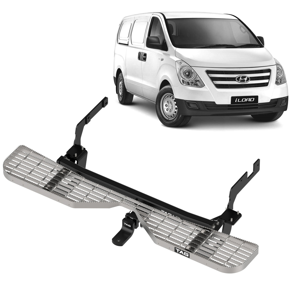 TAG Rear Step and Towbar Combination for Hyundai ILoad / IMax (02/2008 - 09/2021)