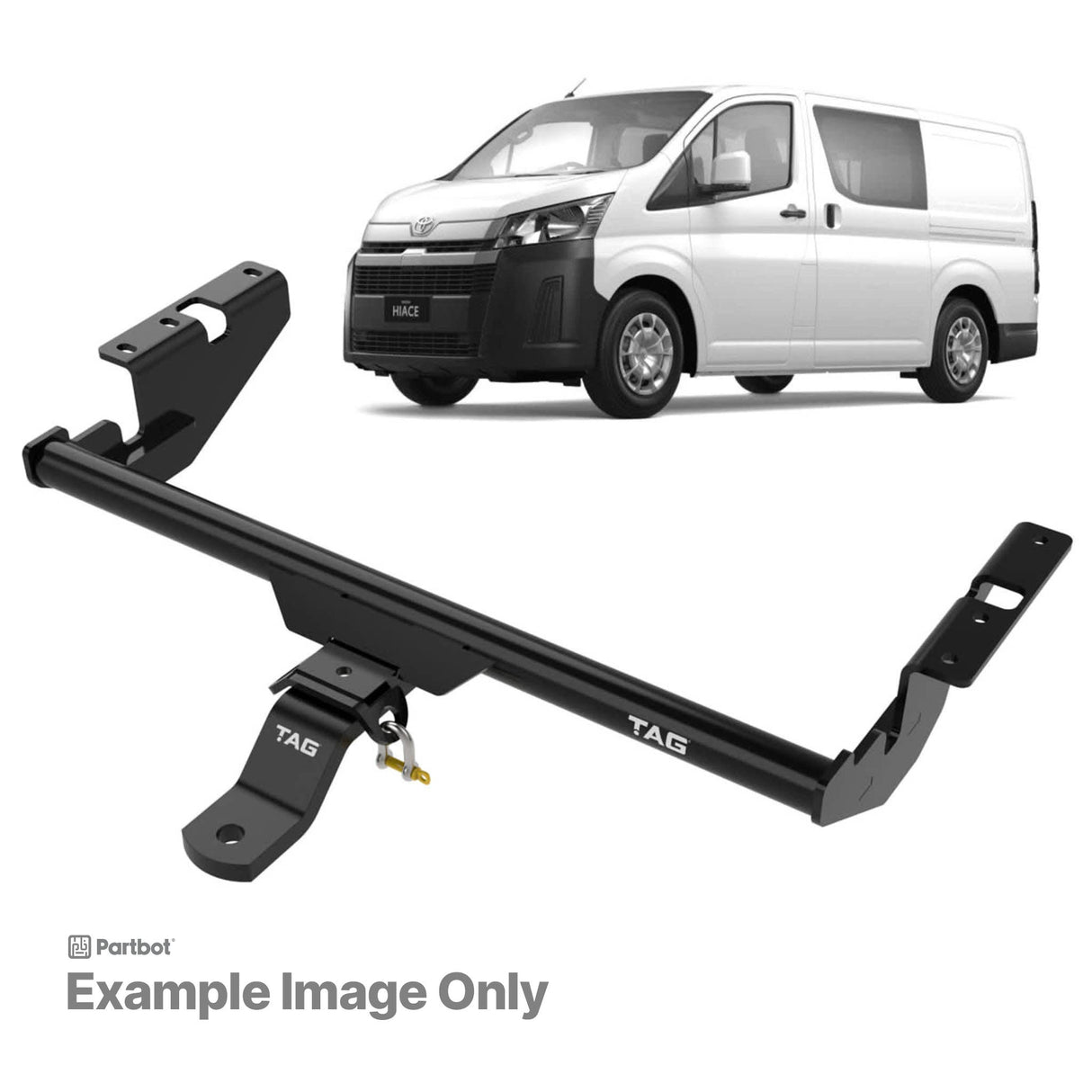 TAG Standard Duty Towbar With Tail Light Protectors for Toyota Hiace LWB Only (01/2005 - 01/2019)