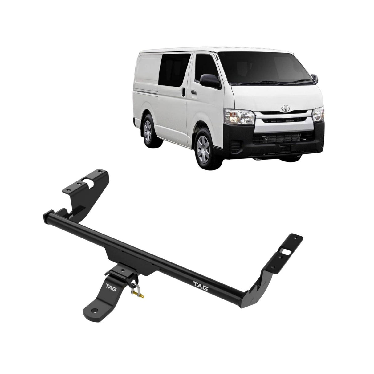 TAG Standard Duty TLP Towbar and Direct Fit Wiring Harness for Toyota Hiace (01/2005 - 01/2019)