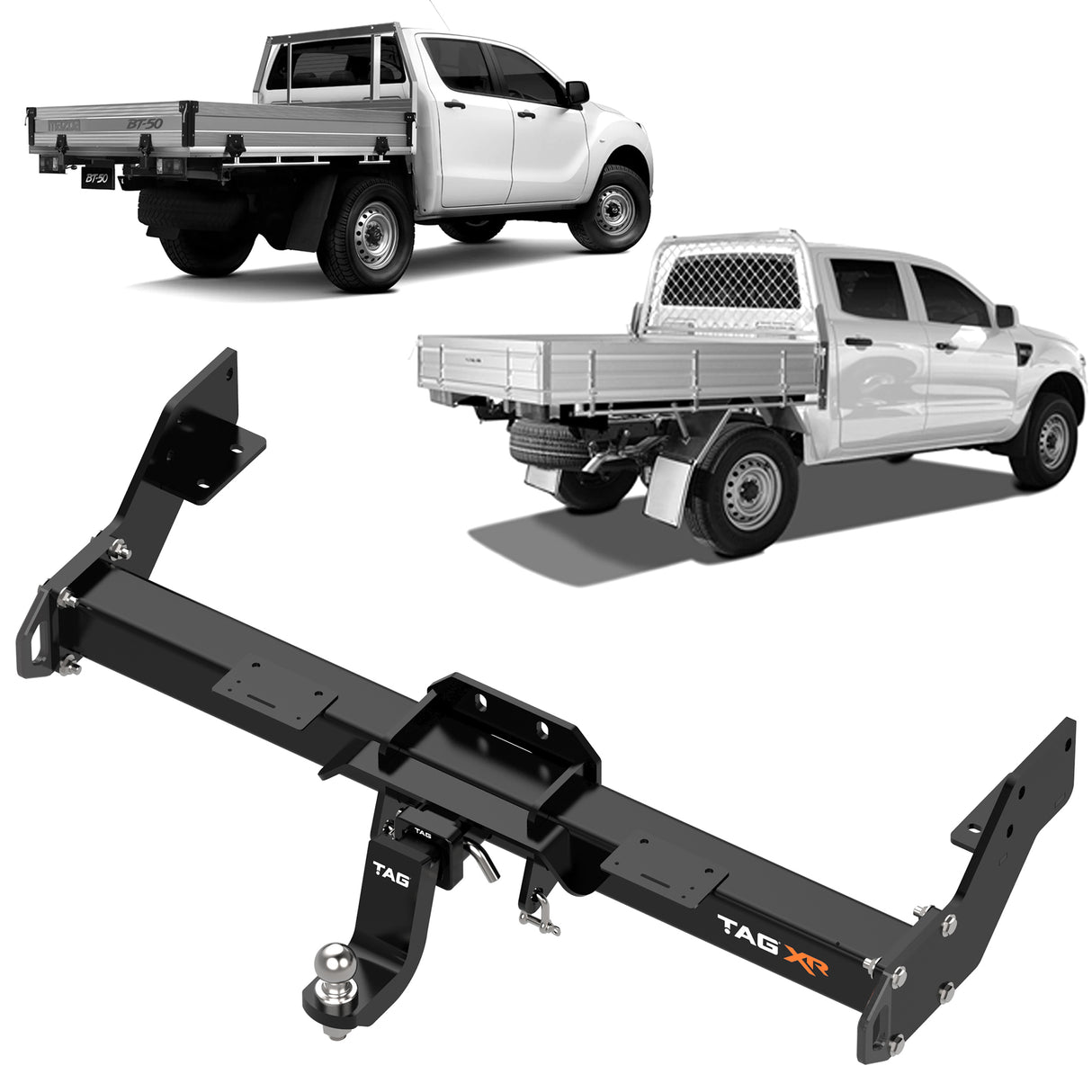 TAG Extreme Recovery Towbar & Direct Fit Wiring for Ford Ranger All PX Models (09/2011 - 02/2022), Mazda BT-50 UR/UP Series (09/2011 - 07/2020) - Cab Chassis Only