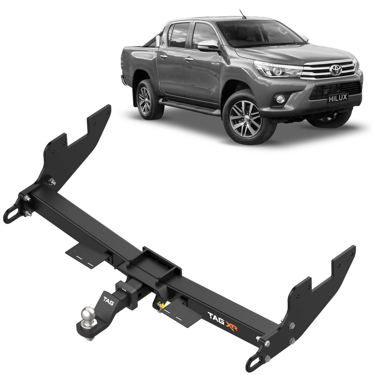 TAG Extreme Recovery Towbar and Direct Fit Wiring Harness for Toyota Hilux (10/2015 - on) Styleside