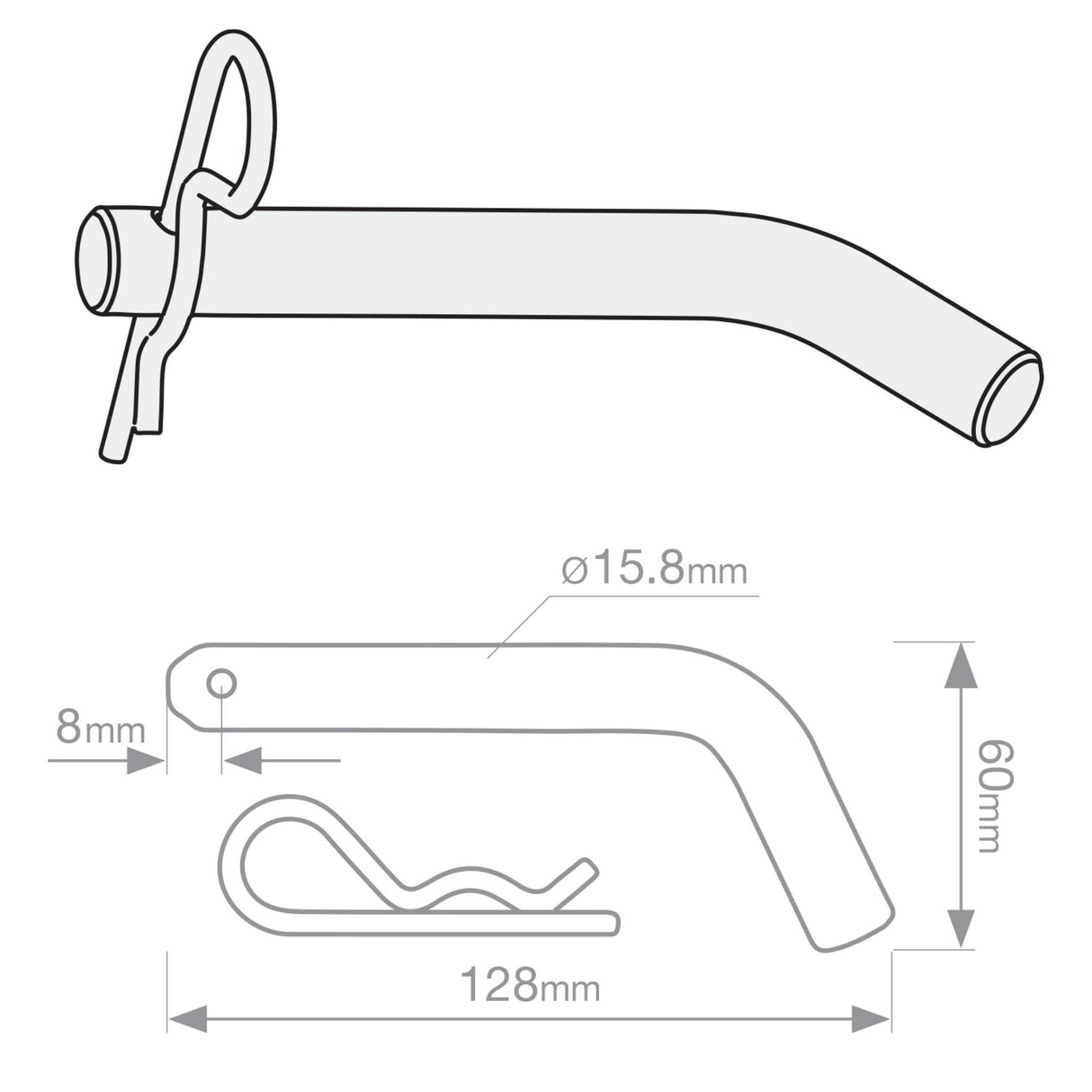 TAG Hitch Pin & R-Clip