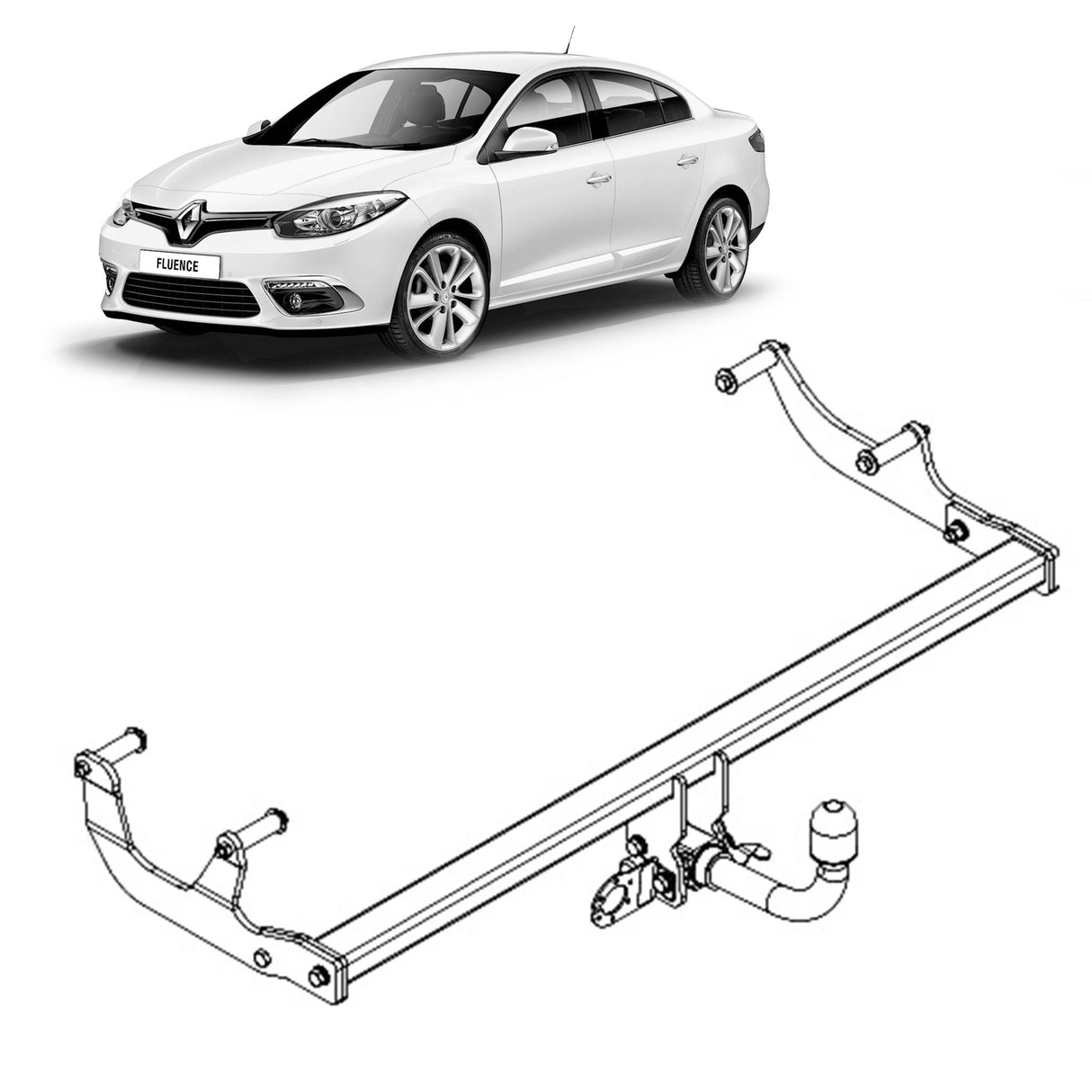 TAG Towbar for Renault Fluence (02/2010 - 12/2014)